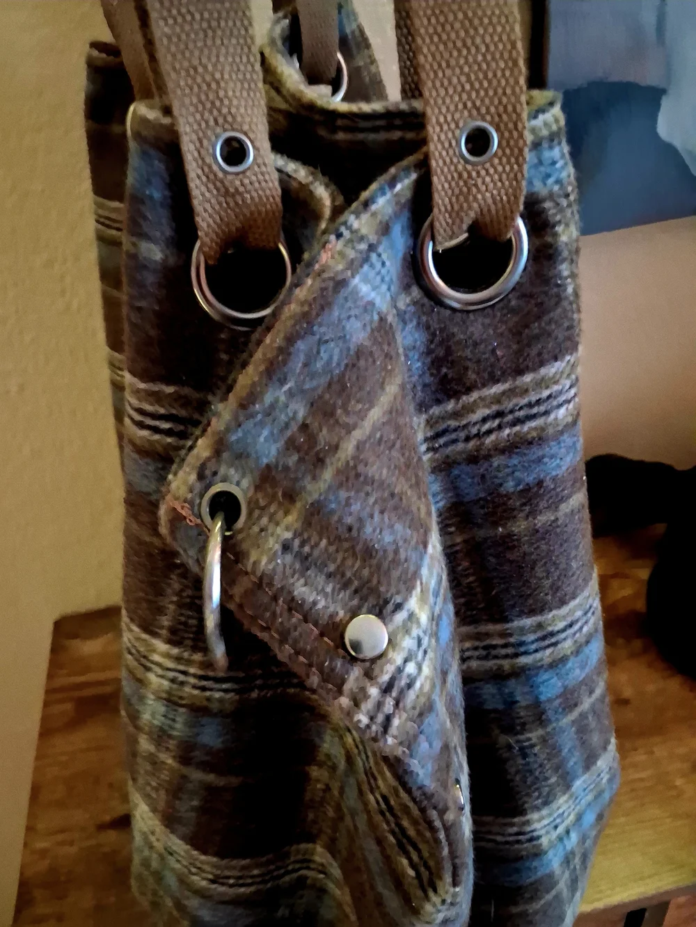 Plaid Brown & Tan Tote Bag - Women's Shoulder Bag